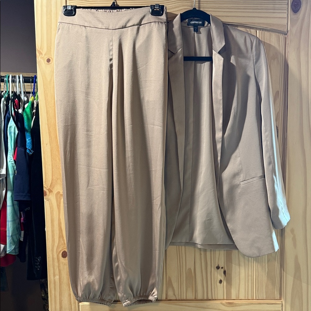 Express Tan Women's Pantsuit Set